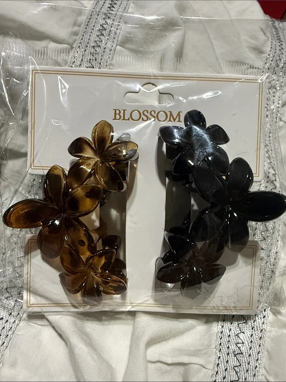 Floral Hair Claw Clips